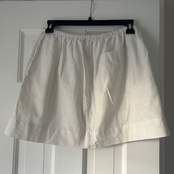 NWT Free People linen/cotton drawstring mini skirt - Picture 2 of 4
